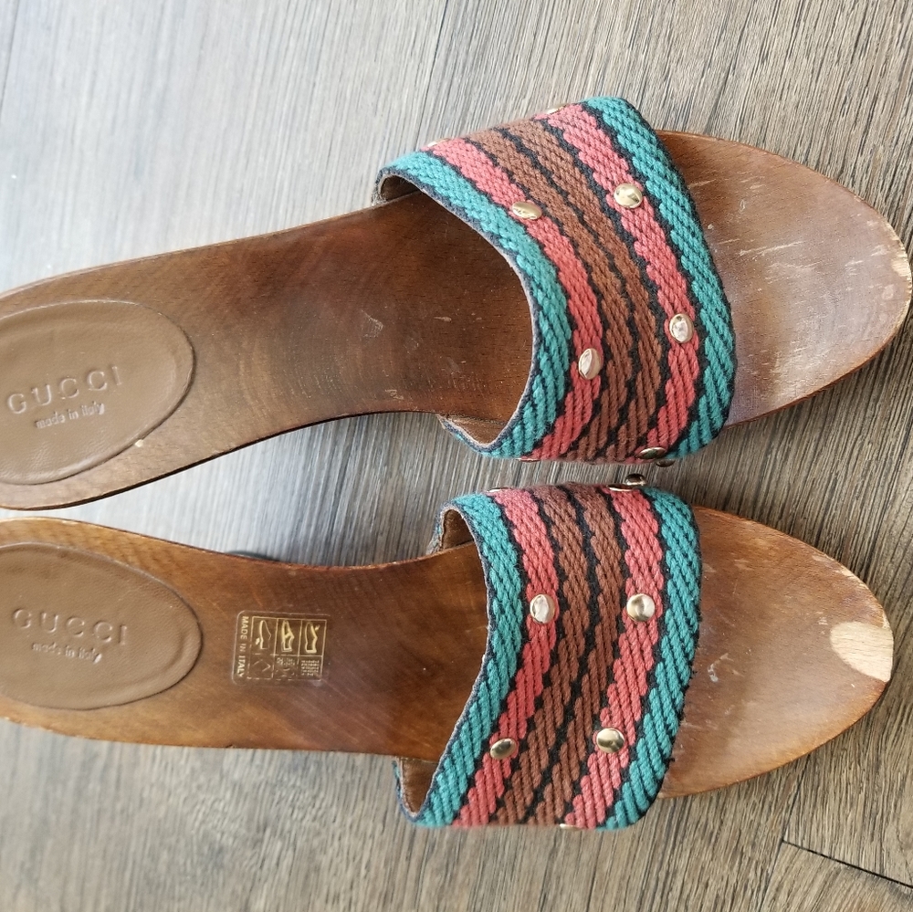 Gucci wooden slippers